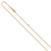 14k 1.4mm D/C Square Cable 1in+1in Adjustable Chain